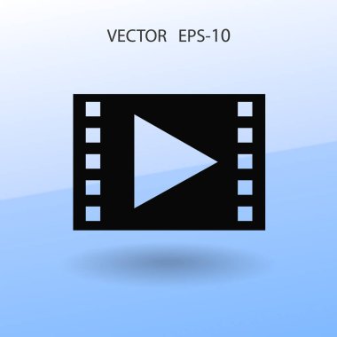 Düz simgesi video. vektör çizim