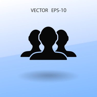 Takım çalışması düz simgesi. vektör çizim