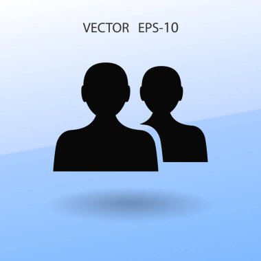 Takım çalışması düz simgesi. vektör çizim