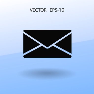 Düz simgesi mektup. vektör çizim