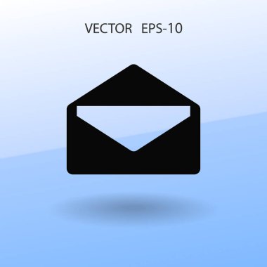 Düz simgesi mektup. vektör çizim