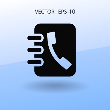 Düz simge rehber kitap. vektör çizim