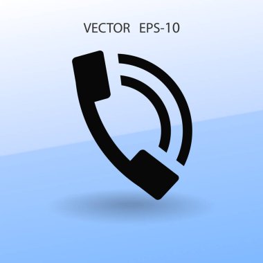 Bir telefon düz simgesi. vektör çizim