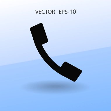 Bir telefon düz simgesi. vektör çizim