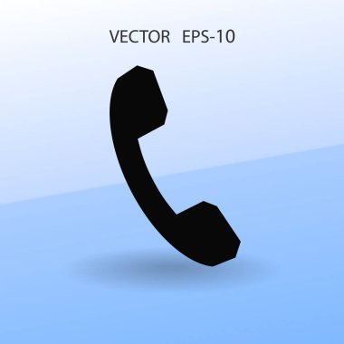 Bir telefon düz simgesi. vektör çizim