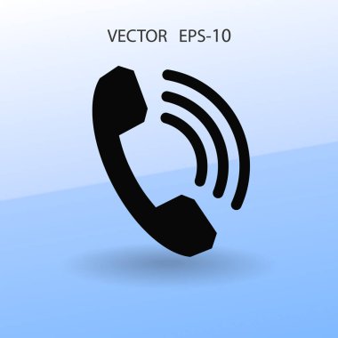 Bir telefon düz simgesi. vektör çizim