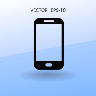 Düz simge akıllı telefon. vektör çizim