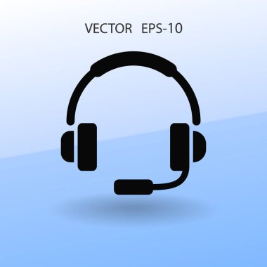 Düz simgesi desteği. vektör çizim