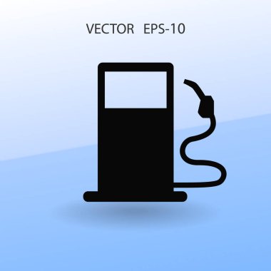 Düz yakıt simgesi. Vektör