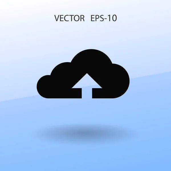Flaches Symbol der Upload-Wolke. Vektorillustration — Stockvektor