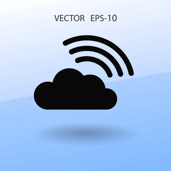 Lapos ikon a felhő. vektoros illusztráció — Stock Vector