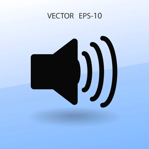 Icône plate du haut-parleur. illustration vectorielle — Image vectorielle