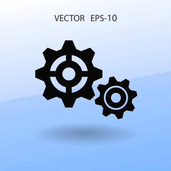 Gears icon. vector illustration — Stock Vector