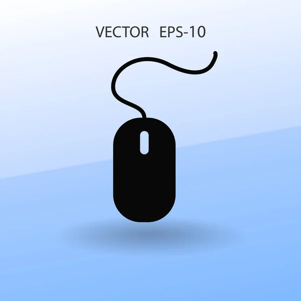 Icono plano del ratón. ilustración vectorial — Vector de stock