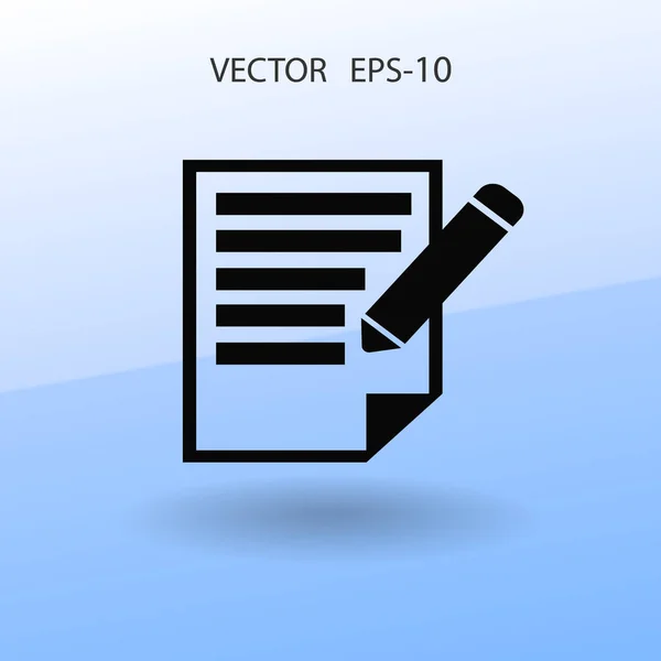 Icono plano de notas. ilustración vectorial — Archivo Imágenes Vectoriales