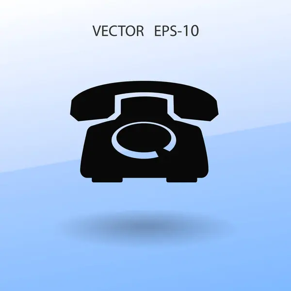 L'icône plate d'un téléphone. illustration vectorielle — Image vectorielle