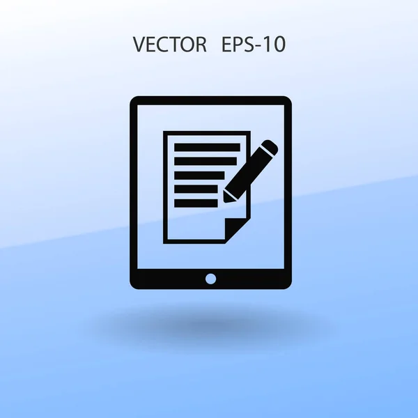 Touchpad notities pictogram. vectorillustratie — Stockvector