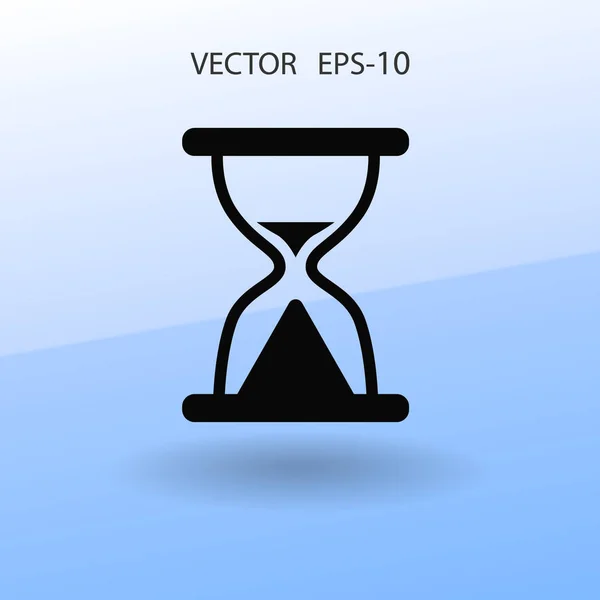 Platt ikon timglas. vektor illustration — Stock vektor