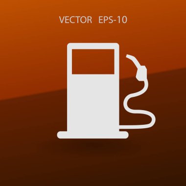 Düz yakıt simgesi. Vektör
