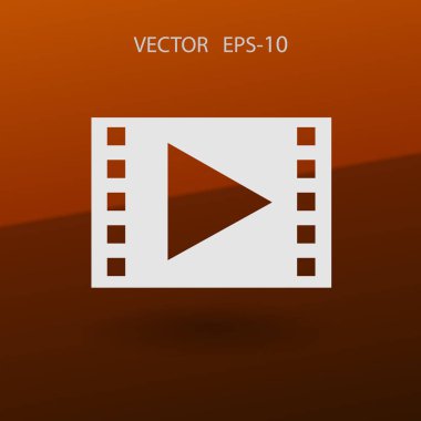 Düz simgesi video. vektör çizim