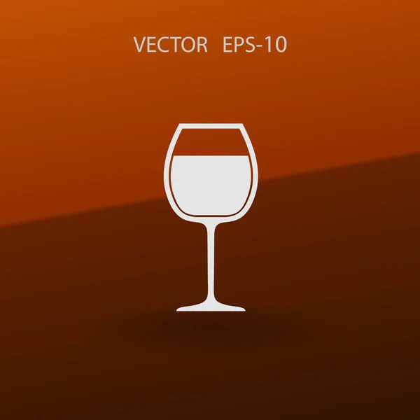 Bir şarap cam kutsal kişilerin resmi, vektör çizim düz — Stok Vektör