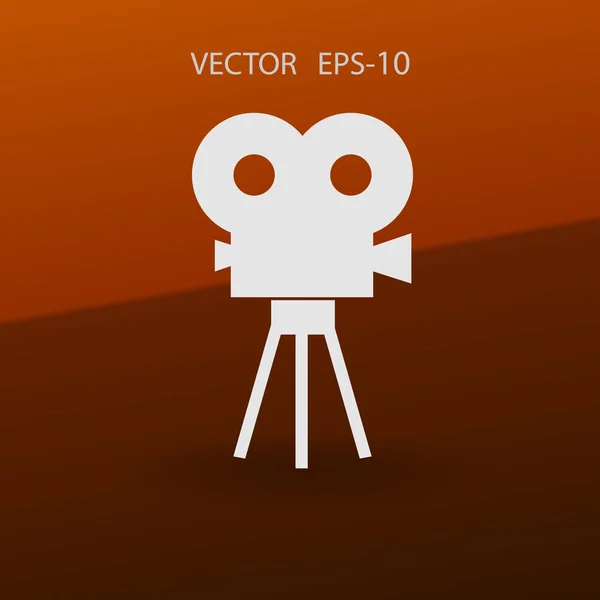 Icono plano del cine. ilustración vectorial — Vector de stock