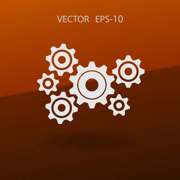 Gears icon. vector illustration — Stock Vector