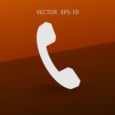 Bir telefon düz simgesi. vektör çizim