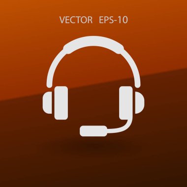 Düz simgesi desteği. vektör çizim