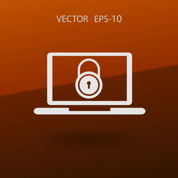 Icono de seguridad de Internet. ilustración vectorial — Archivo Imágenes Vectoriales