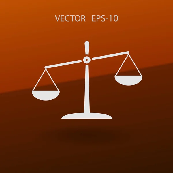 Platte icoon van Justitie. vectorillustratie — Stockvector