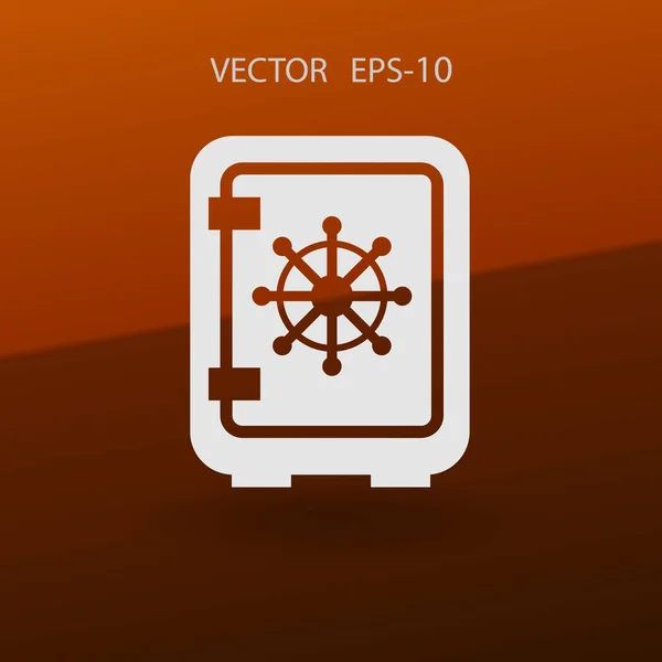Ikon aman yang datar. ilustrasi vektor - Stok Vektor