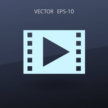 Düz simgesi video. vektör çizim