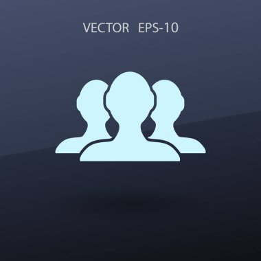 Takım çalışması düz simgesi. vektör çizim