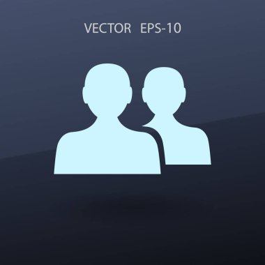 Takım çalışması düz simgesi. vektör çizim