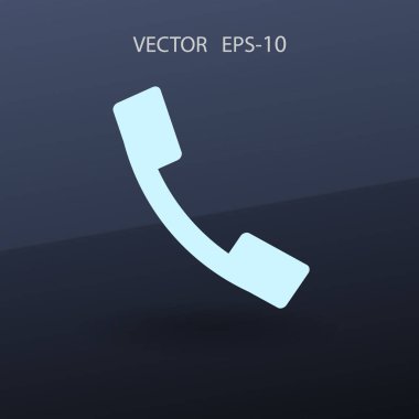 Bir telefon düz simgesi. vektör çizim