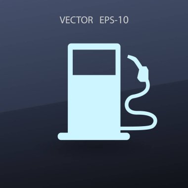 Düz yakıt simgesi. Vektör