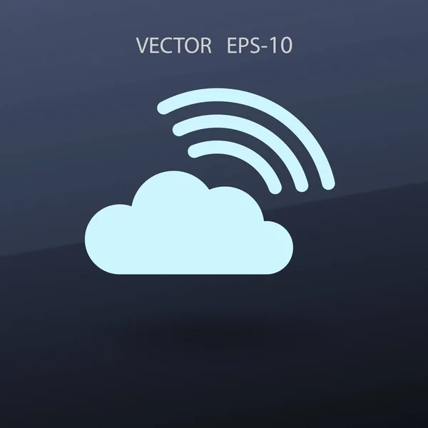 Icono plano de nube. ilustración vectorial — Vector de stock