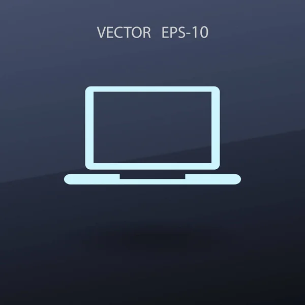 Plochá ikona notebooku. vektorová ilustrace — Stockový vektor