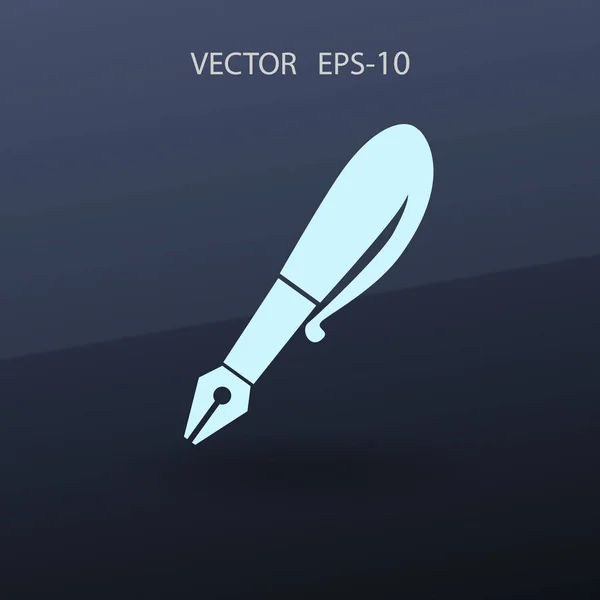 Flat  icon of pen. vector illustration — Stock Vector