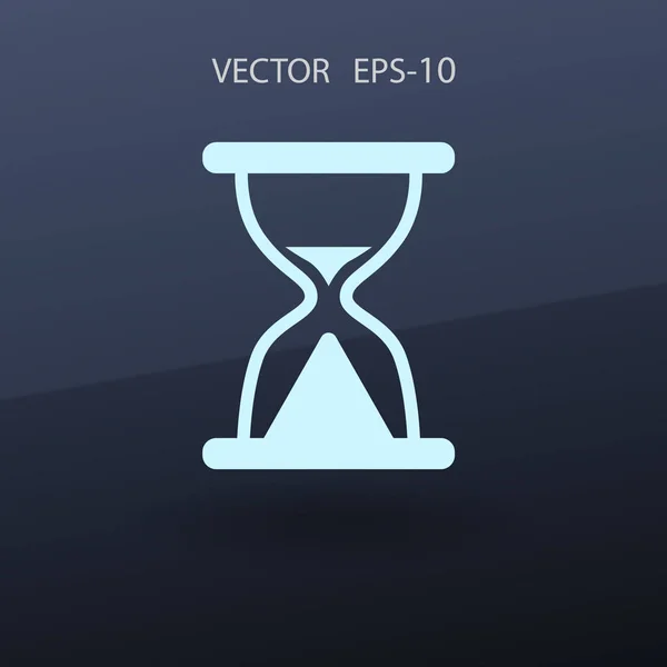 Icono plano de reloj de arena. ilustración vectorial — Vector de stock