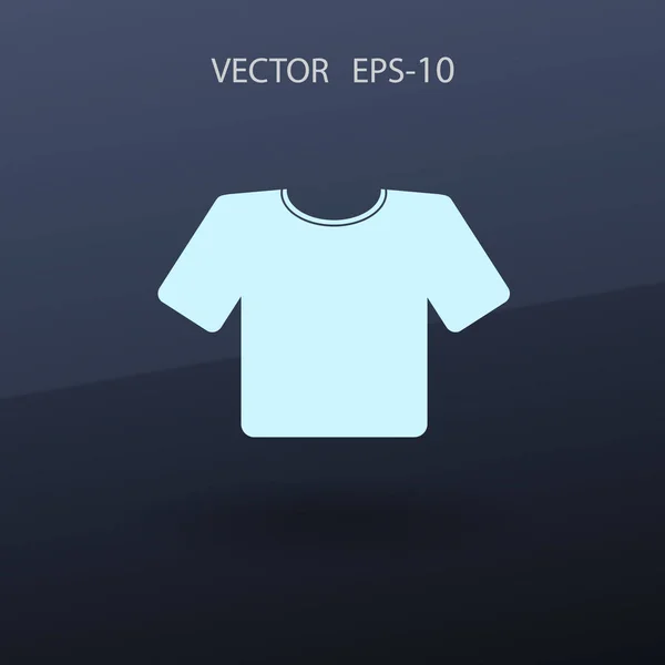 Plana um ícone de t-shirt. Vetor — Vetor de Stock