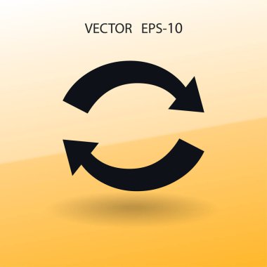 Döngüsel düz simgesi. vektör çizim