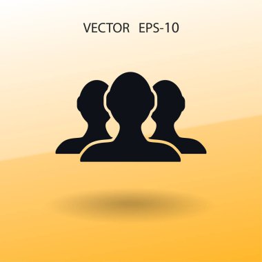 Takım çalışması düz simgesi. vektör çizim