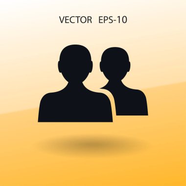 Takım çalışması düz simgesi. vektör çizim