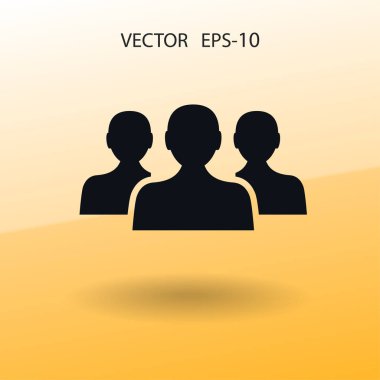 Takım çalışması düz simgesi. vektör çizim