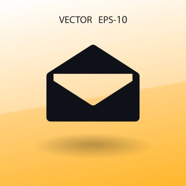 Düz simgesi mektup. vektör çizim