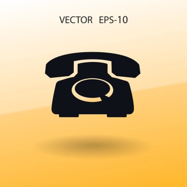 Bir telefon düz simgesi. vektör çizim