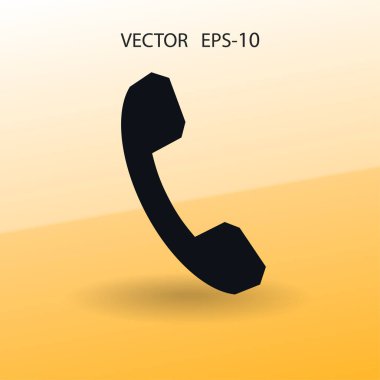 Bir telefon düz simgesi. vektör çizim