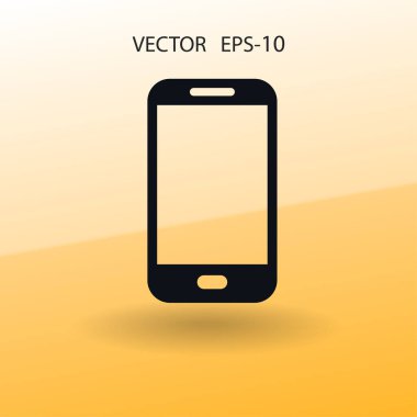 Düz simge akıllı telefon. vektör çizim